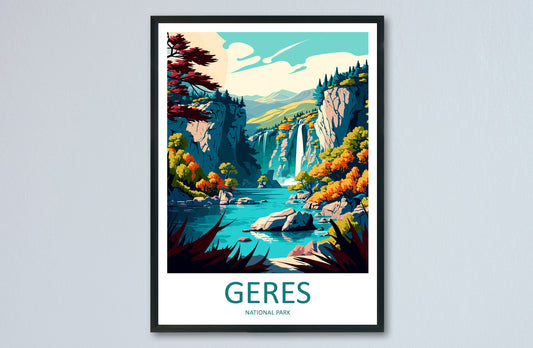 Geres National Park Travel Print Wall Art Geres National Park Wall Hanging Home Decor National Park Gift Geres Portugal Lovers Wall Art