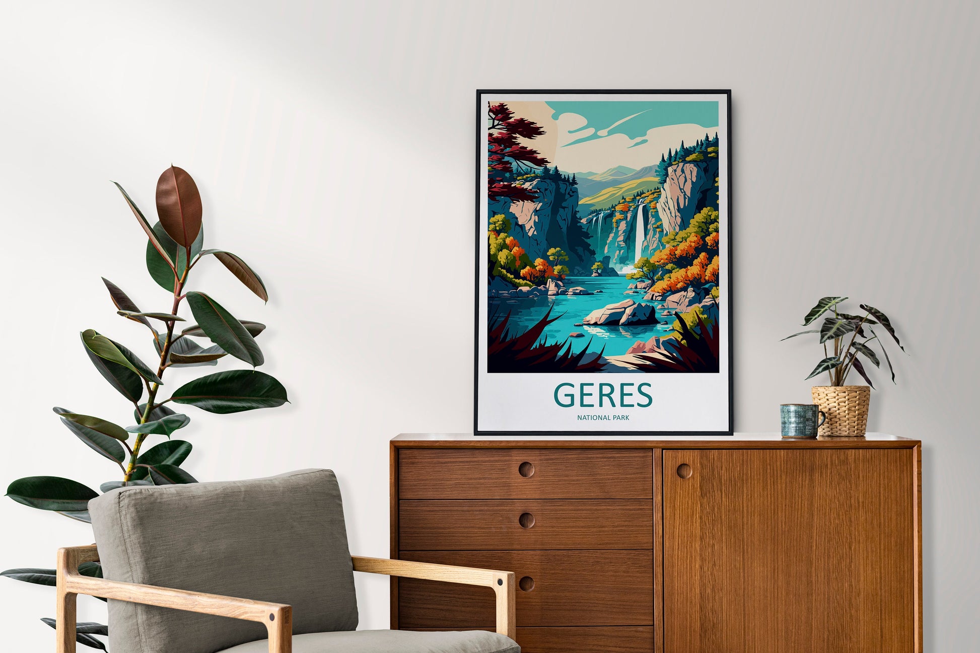 Geres National Park Travel Print Wall Art Geres National Park Wall Hanging Home Decor National Park Gift Geres Portugal Lovers Wall Art