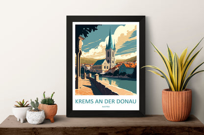 Krems An Der Donau Travel Print Wall Art Krems An Der Donau Wall Hanging Home Décor Krems An Der Donau Gift Art Lovers Austria Art Lover Art