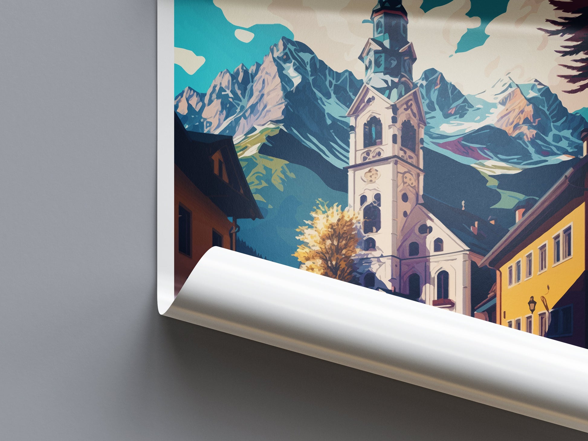 St. Johann in Tirol Travel Print Wall Art St. Johann in Tirol Wall Hanging Home Décor St. Johann in Tirol Gift Art Lovers Austria Art