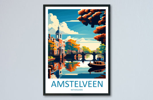 Amstelveen Travel Print Wall Art Amstelveen Wall Hanging Home Décor Amstelveen Gift Art Lovers Netherlands Art Lover Gift Amstelveen Decor