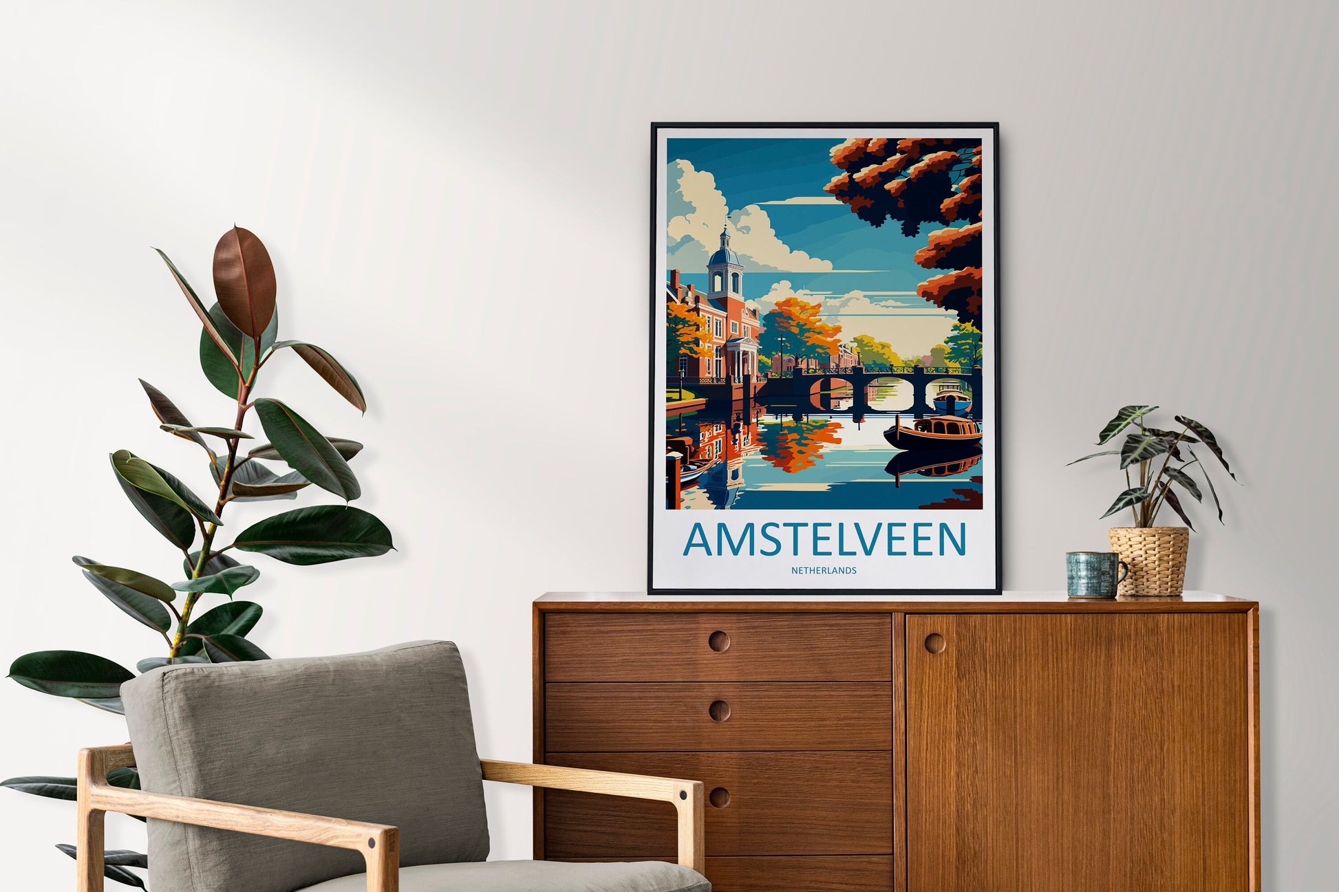 Amstelveen Travel Print Wall Art Amstelveen Wall Hanging Home Décor Amstelveen Gift Art Lovers Netherlands Art Lover Gift Amstelveen Decor