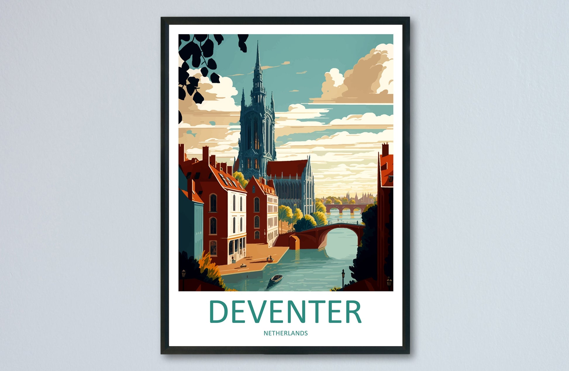Deventer Travel Print Wall Art Deventer Wall Hanging Home Décor Deventer Gift Art Lovers Netherlands Art Lover Gift Deventer Art