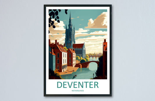 Deventer Travel Print Wall Art Deventer Wall Hanging Home Décor Deventer Gift Art Lovers Netherlands Art Lover Gift Deventer Art