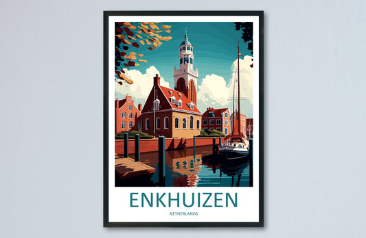 Enkhuizen Travel Print Wall Art Enkhuizen Wall Hanging Home Décor Enkhuizen Gift Art Lovers Netherlands Art Lover Gift Enkhuizen Art