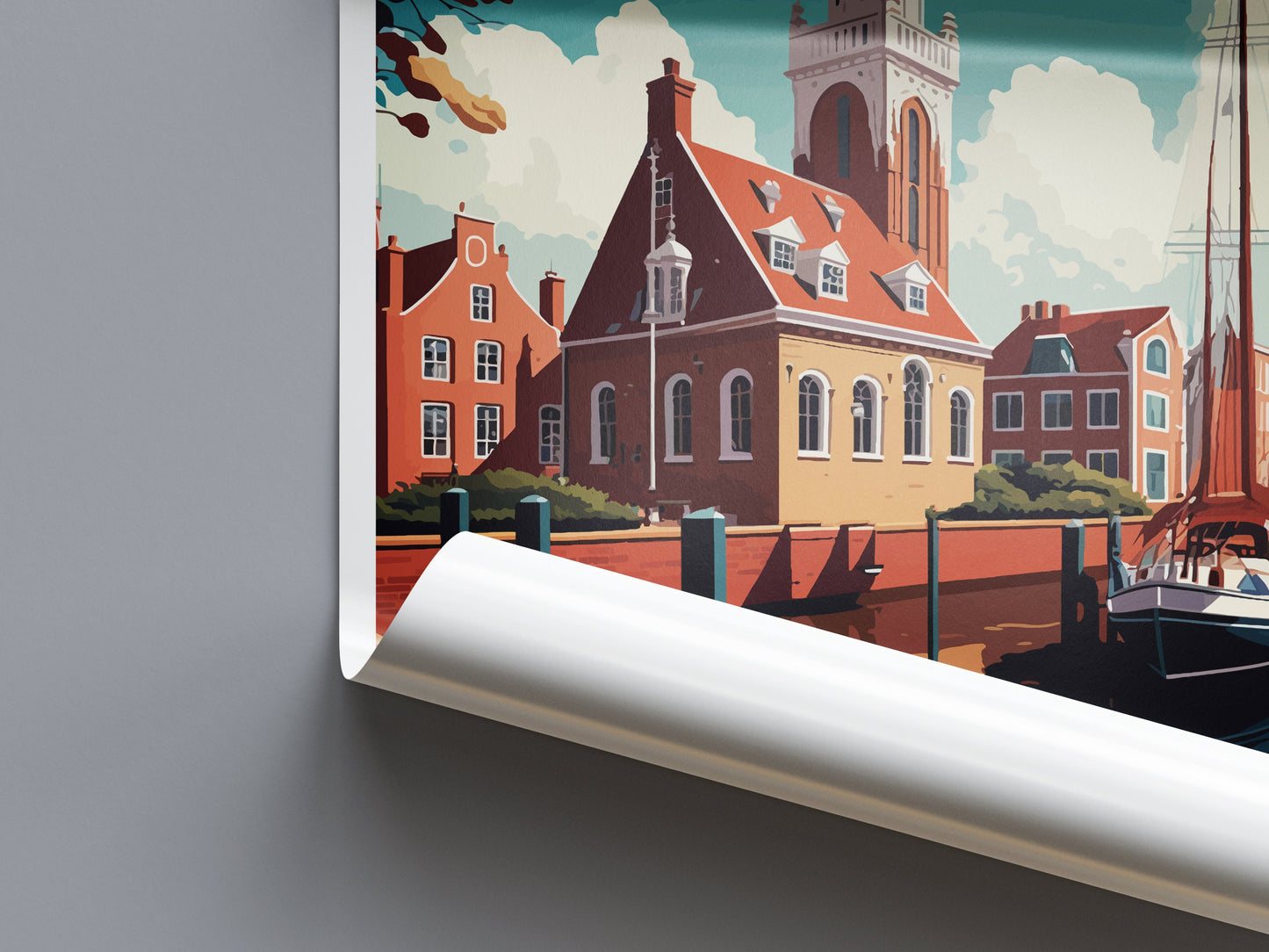 Enkhuizen Travel Print Wall Art Enkhuizen Wall Hanging Home Décor Enkhuizen Gift Art Lovers Netherlands Art Lover Gift Enkhuizen Art