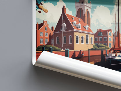Enkhuizen Travel Print Wall Art Enkhuizen Wall Hanging Home Décor Enkhuizen Gift Art Lovers Netherlands Art Lover Gift Enkhuizen Art