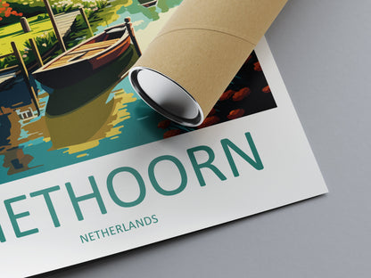 Giethoorn Travel Print Wall Art Giethoorn Wall Hanging Home Décor Giethoorn Gift Art Lovers Netherlands Art Lover Gift Giethoorn Art
