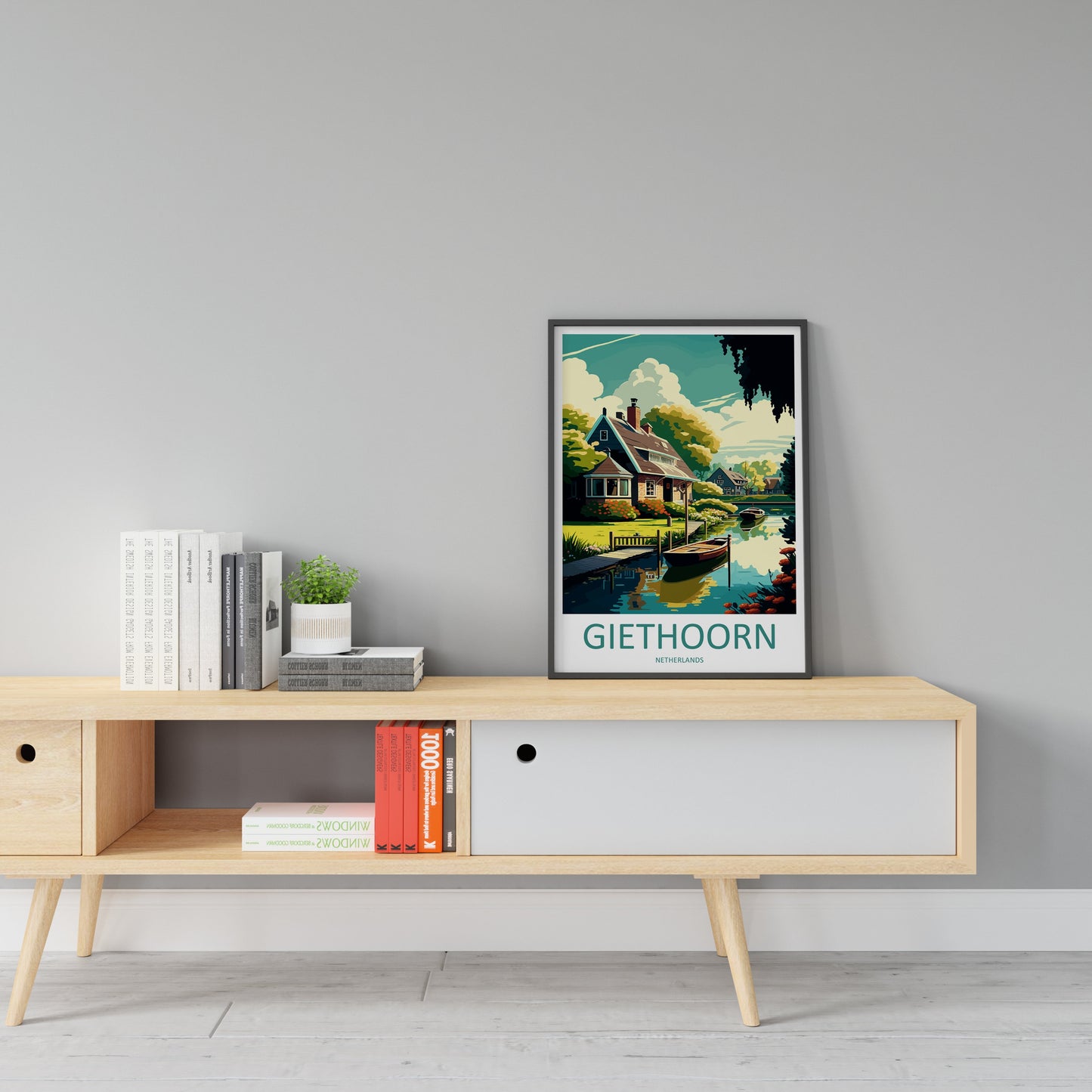 Giethoorn Travel Print Wall Art Giethoorn Wall Hanging Home Décor Giethoorn Gift Art Lovers Netherlands Art Lover Gift Giethoorn Art