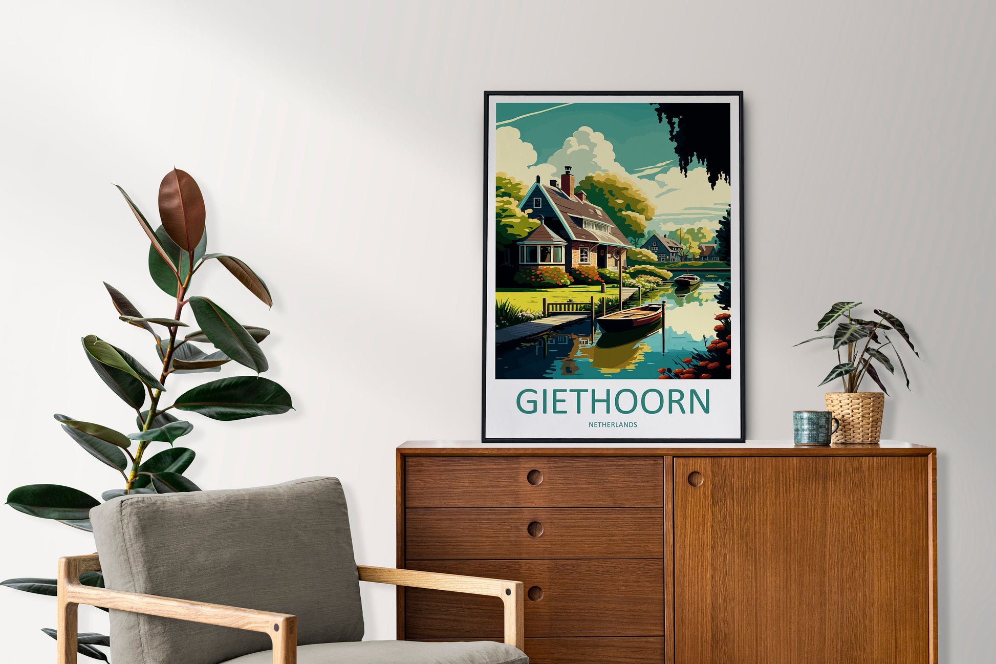 Giethoorn Travel Print Wall Art Giethoorn Wall Hanging Home Décor Giethoorn Gift Art Lovers Netherlands Art Lover Gift Giethoorn Art