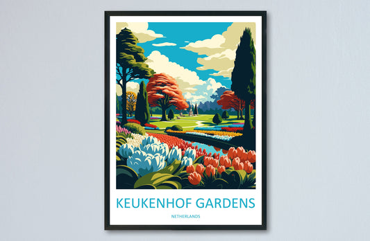 Keukenhof Gardens Travel Print Wall Art Keukenhof Gardens Wall Hanging Home Décor Keukenhof Gardens Gift Art Lovers Netherlands Art Lover