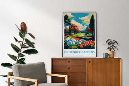 Keukenhof Gardens Travel Print Wall Art Keukenhof Gardens Wall Hanging Home Décor Keukenhof Gardens Gift Art Lovers Netherlands Art Lover