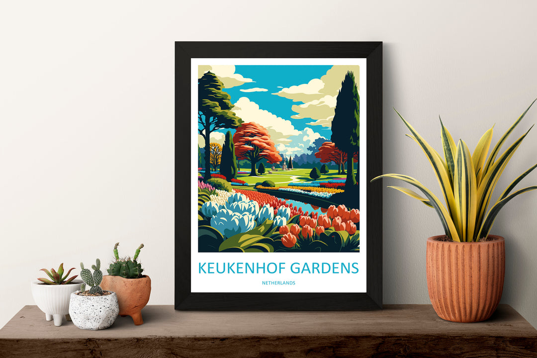 Keukenhof Gardens Travel Print Wall Art Keukenhof Gardens Wall Hanging Home Décor Keukenhof Gardens Gift Art Lovers Netherlands Art Lover