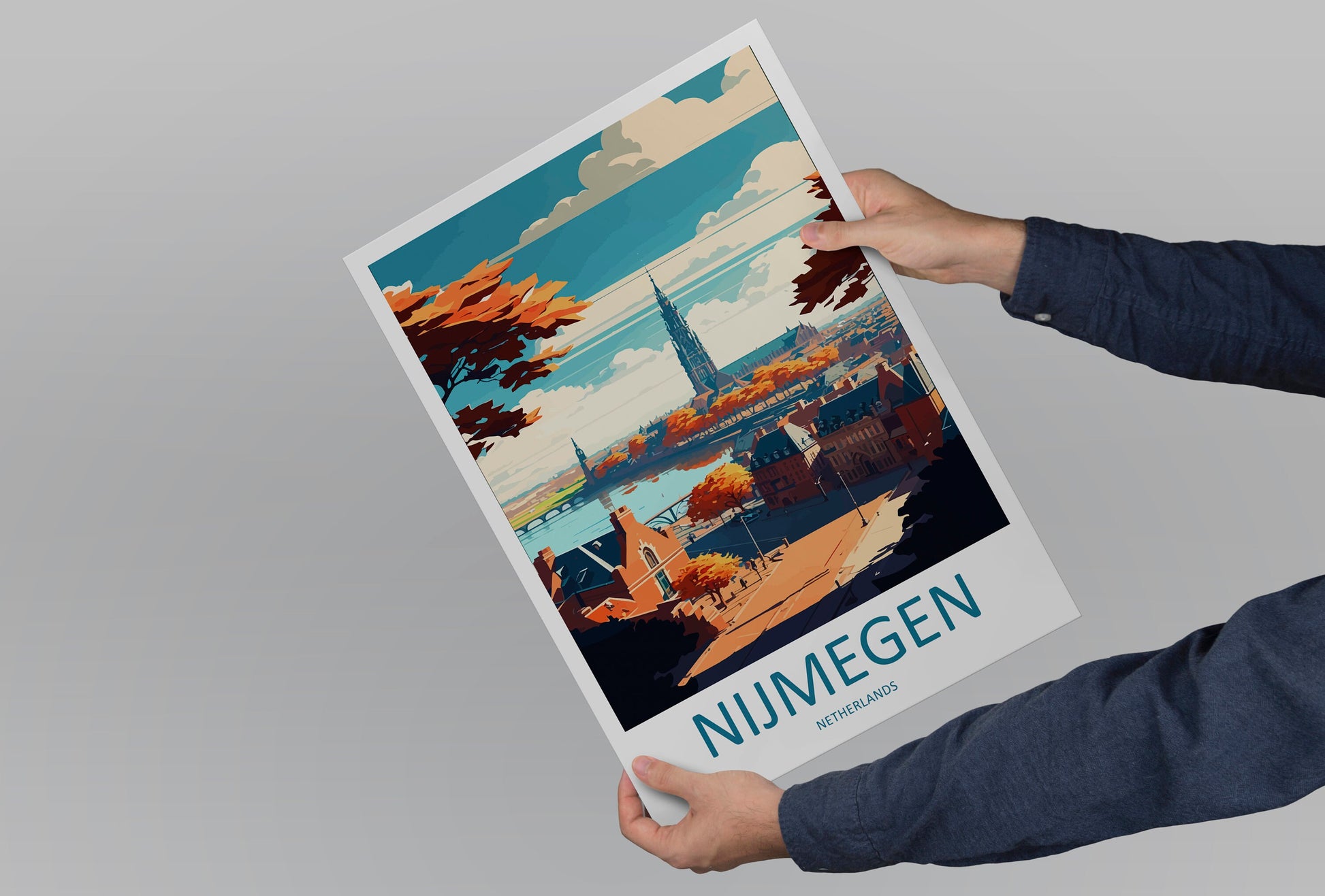 Nijmegen Travel Print Wall Art Nijmegen Wall Hanging Home Décor Nijmegen Gift Art Lovers Netherlands Art Lover Gift Nijmegen Travel Wall Art