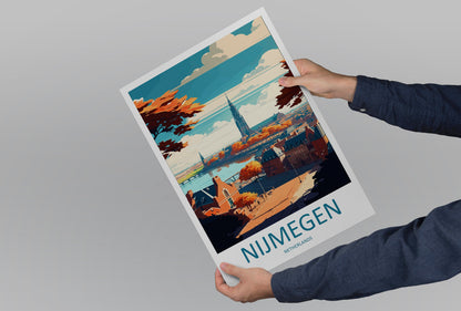 Nijmegen Travel Print Wall Art Nijmegen Wall Hanging Home Décor Nijmegen Gift Art Lovers Netherlands Art Lover Gift Nijmegen Travel Wall Art