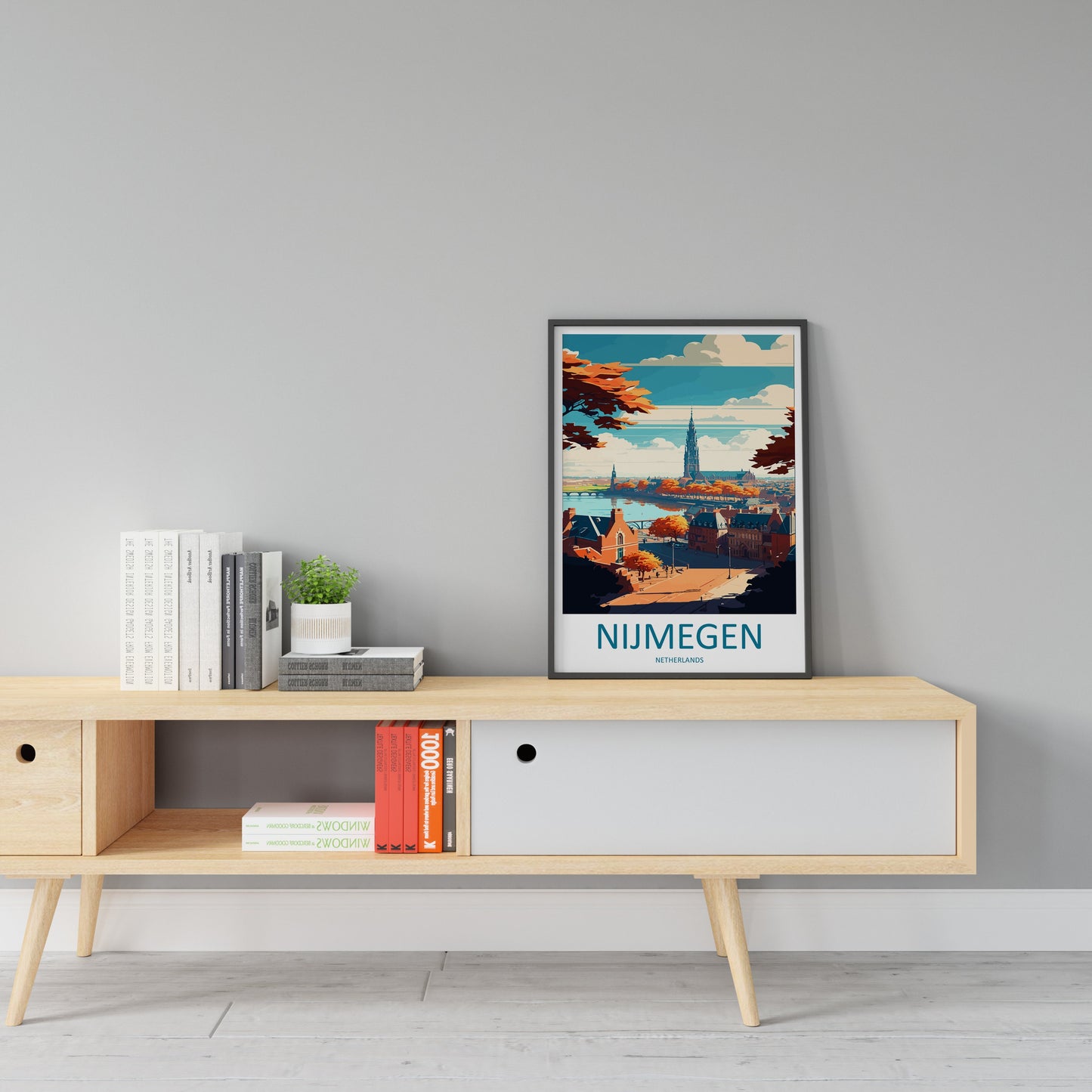 Nijmegen Travel Print Wall Art Nijmegen Wall Hanging Home Décor Nijmegen Gift Art Lovers Netherlands Art Lover Gift Nijmegen Travel Wall Art