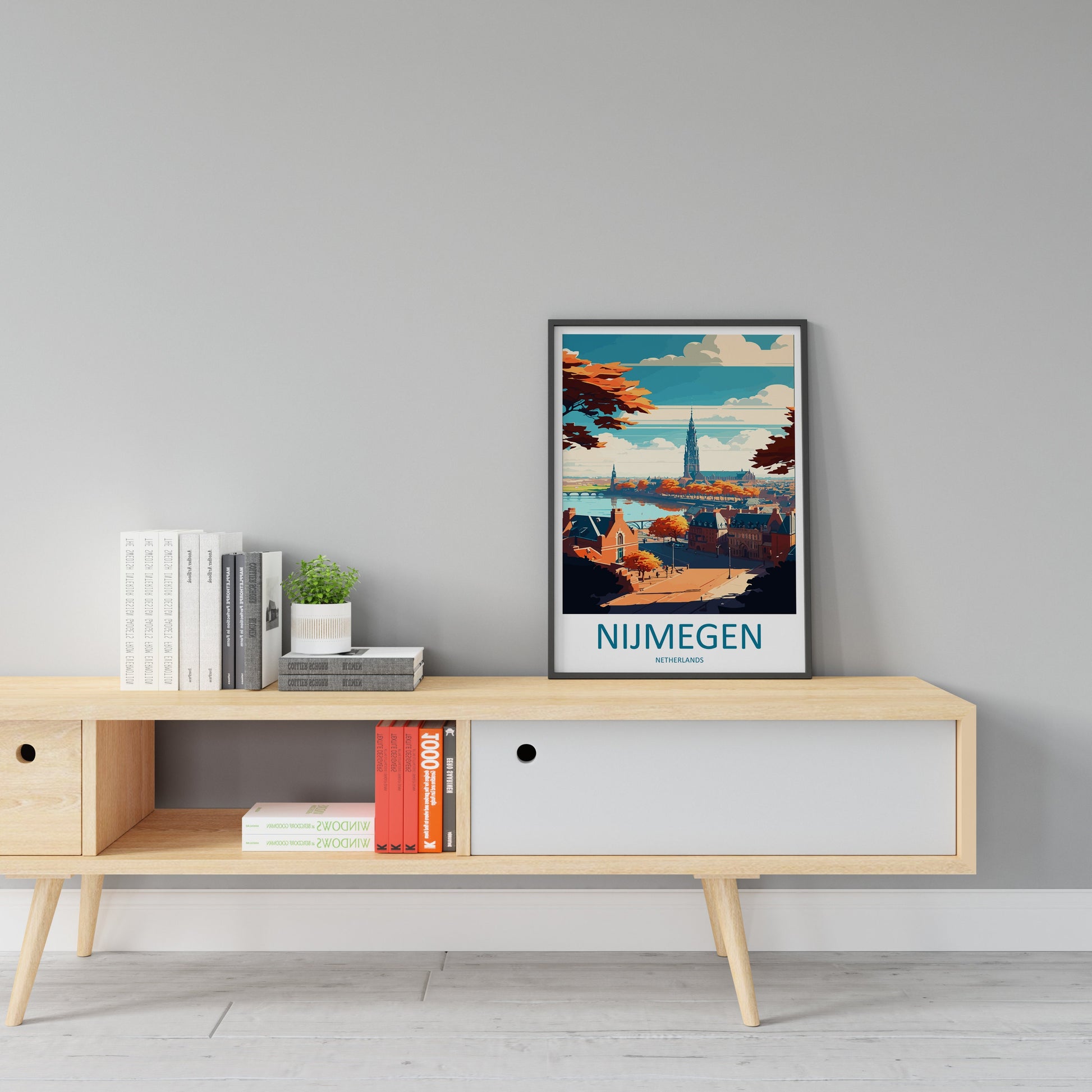 Nijmegen Travel Print Wall Art Nijmegen Wall Hanging Home Décor Nijmegen Gift Art Lovers Netherlands Art Lover Gift Nijmegen Travel Wall Art