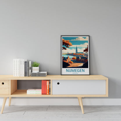 Nijmegen Travel Print Wall Art Nijmegen Wall Hanging Home Décor Nijmegen Gift Art Lovers Netherlands Art Lover Gift Nijmegen Travel Wall Art