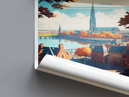 Nijmegen Travel Print Wall Art Nijmegen Wall Hanging Home Décor Nijmegen Gift Art Lovers Netherlands Art Lover Gift Nijmegen Travel Wall Art