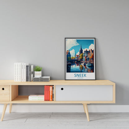 Sneek Travel Print Wall Art Sneek Wall Hanging Home Décor Sneek Gift Art Lovers Netherlands Art Lover Gift Sneek Travel Wall Art