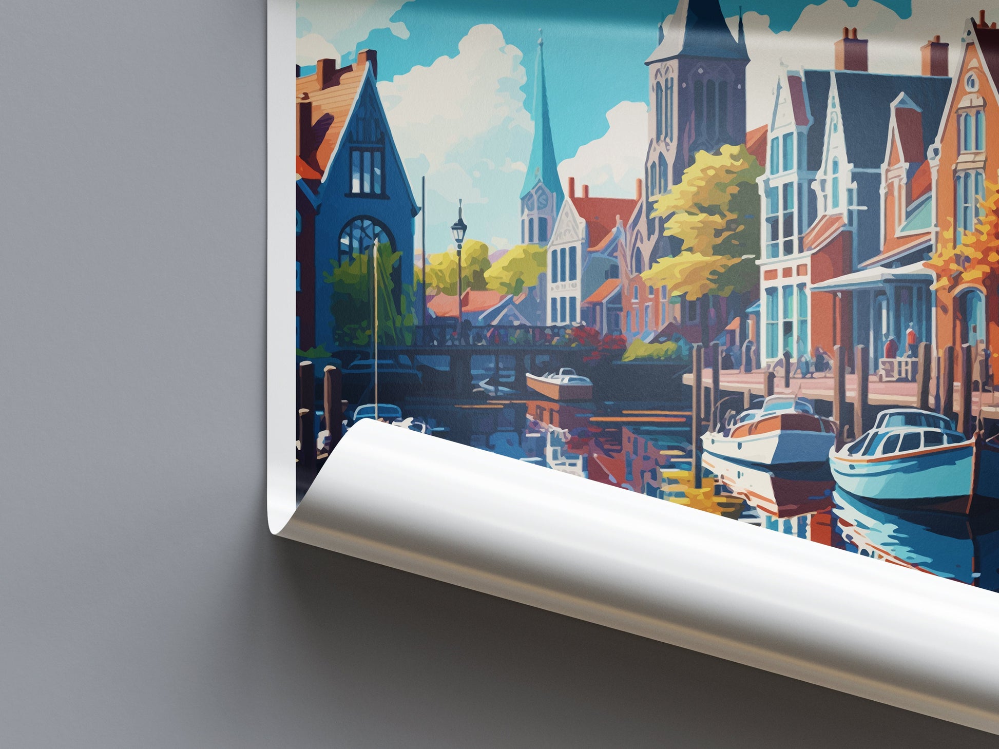 Sneek Travel Print Wall Art Sneek Wall Hanging Home Décor Sneek Gift Art Lovers Netherlands Art Lover Gift Sneek Travel Wall Art