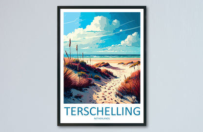 Terschelling Travel Print Wall Art Terschelling Wall Hanging Home Décor Terschelling Gift Art Lovers Netherlands Art Lover Gift Terschelling