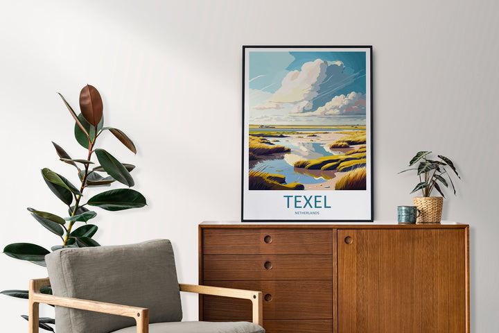 Texel Travel Print Wall Art Texel Wall Hanging Home Décor Texel Gift Art Lovers Netherlands Art Lover Gift Texel Travel Wall Art