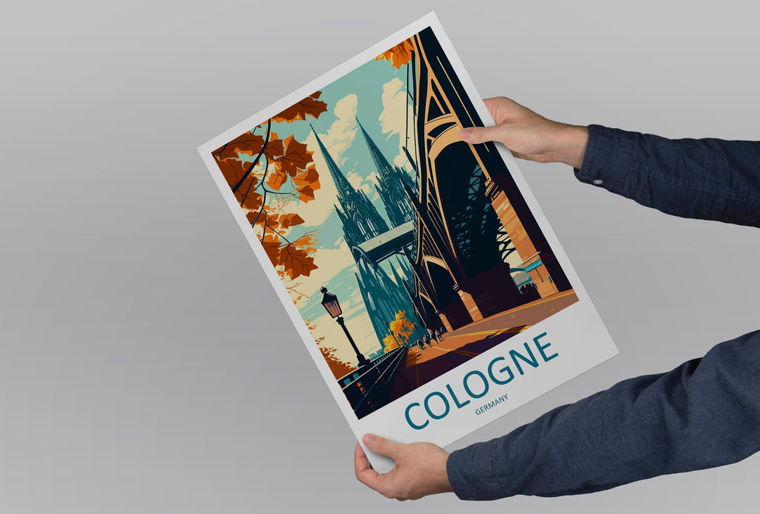 Cologne Travel Print Wall Art Cologne Wall Hanging Home Décor Cologne Gift Art Lovers Germany Art Lover Gift Cologne Wall Décor Print