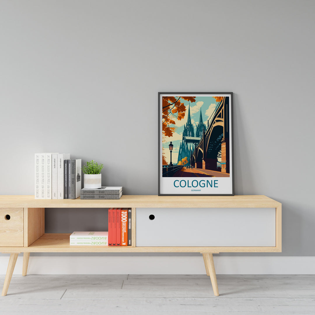 Cologne Travel Print Wall Art Cologne Wall Hanging Home Décor Cologne Gift Art Lovers Germany Art Lover Gift Cologne Wall Décor Print