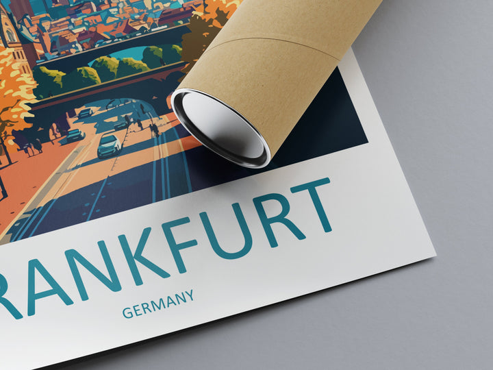 Frankfurt Travel Print Wall Art Frankfurt Wall Hanging Home Décor Frankfurt Gift Art Lovers Germany Art Lover Gift Frankfurt Wall Décor