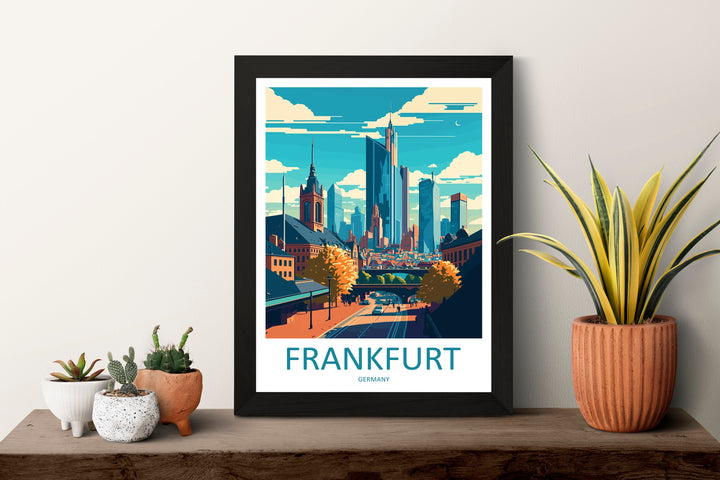 Frankfurt Travel Print Wall Art Frankfurt Wall Hanging Home Décor Frankfurt Gift Art Lovers Germany Art Lover Gift Frankfurt Wall Décor