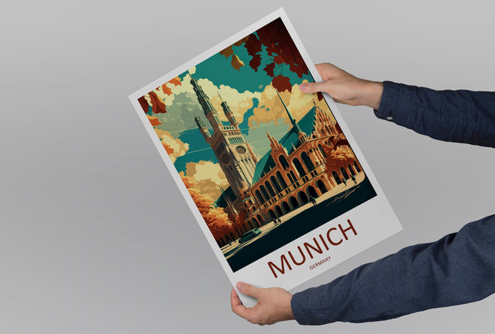 Munich Travel Print Wall Art Munich Wall Hanging Home Décor Munich Gift Art Lovers Germany Art Lover Gift Munich Wall Décor Print Gift