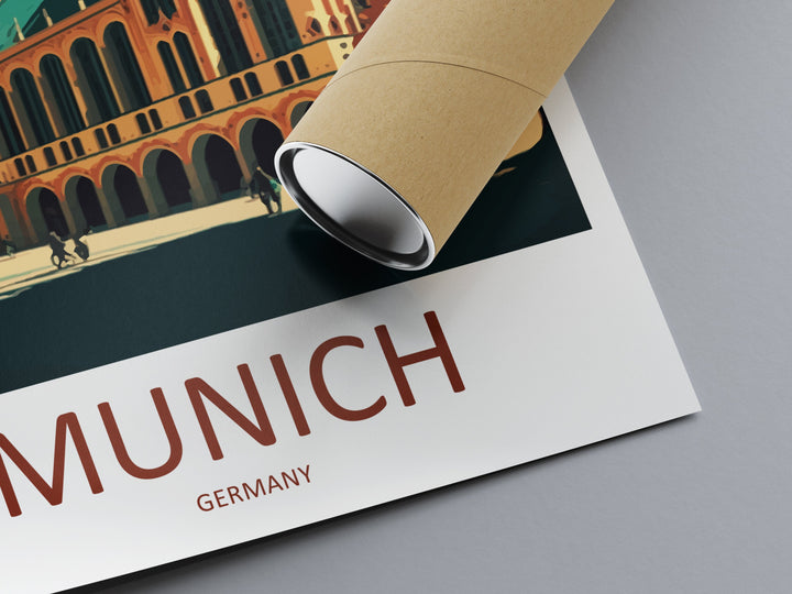 Munich Travel Print Wall Art Munich Wall Hanging Home Décor Munich Gift Art Lovers Germany Art Lover Gift Munich Wall Décor Print Gift