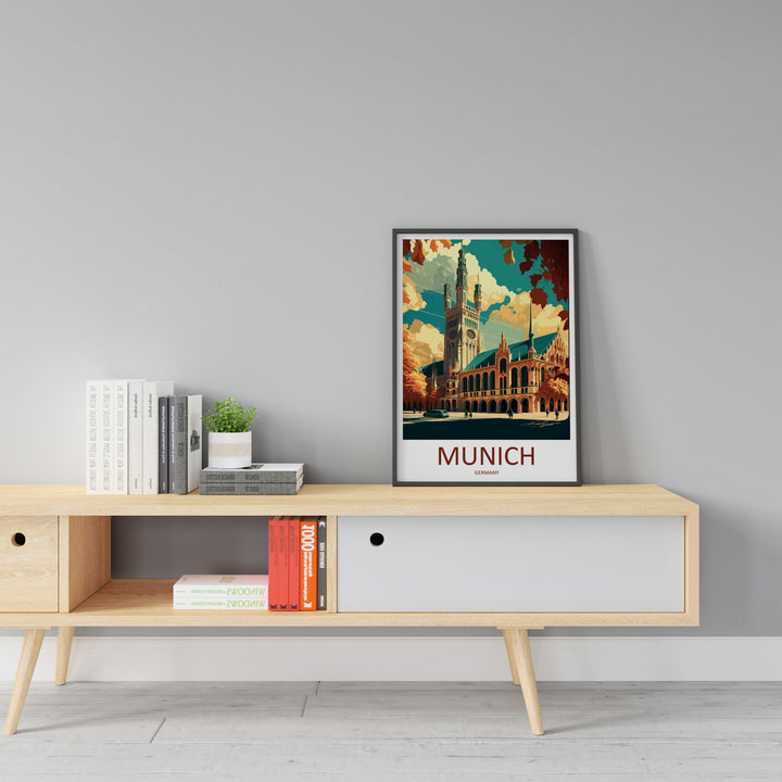 Munich Travel Print Wall Art Munich Wall Hanging Home Décor Munich Gift Art Lovers Germany Art Lover Gift Munich Wall Décor Print Gift