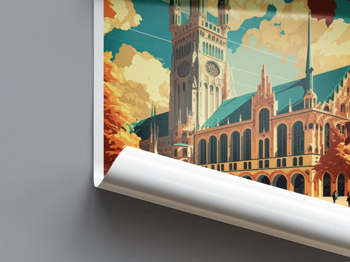 Munich Travel Print Wall Art Munich Wall Hanging Home Décor Munich Gift Art Lovers Germany Art Lover Gift Munich Wall Décor Print Gift