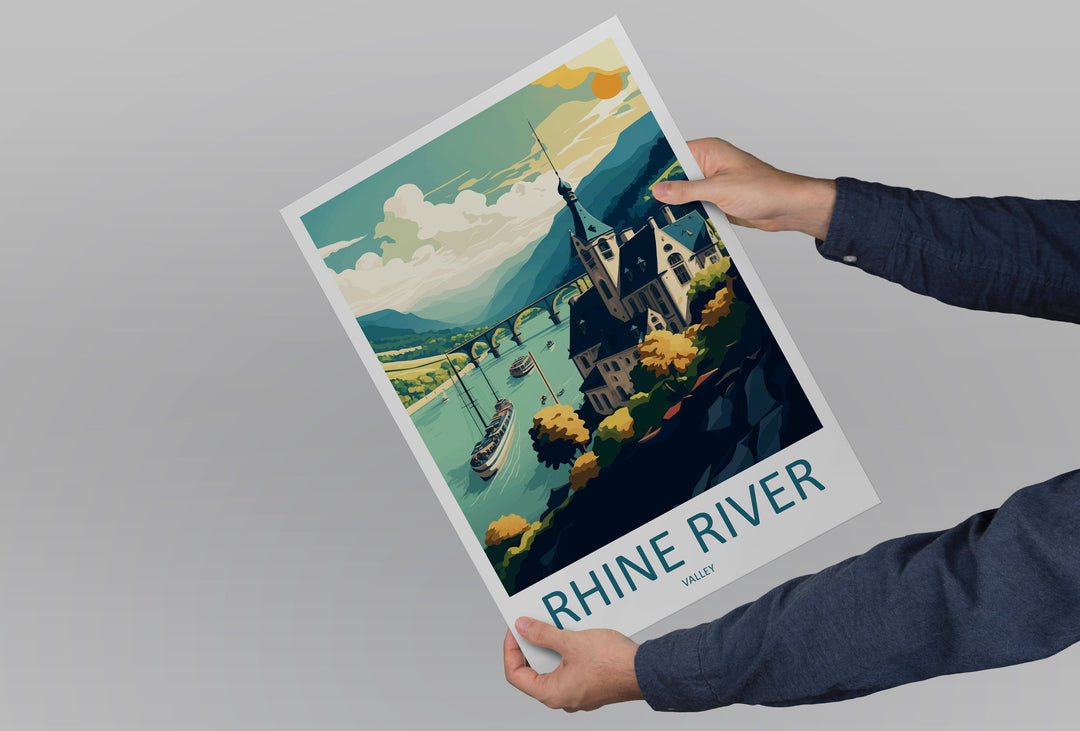 Rhine River Valley Travel Print Wall Art Rhine River Valley Wall Hanging Home Décor Rhine River Valley Gift Art Lovers Germany Art Lover
