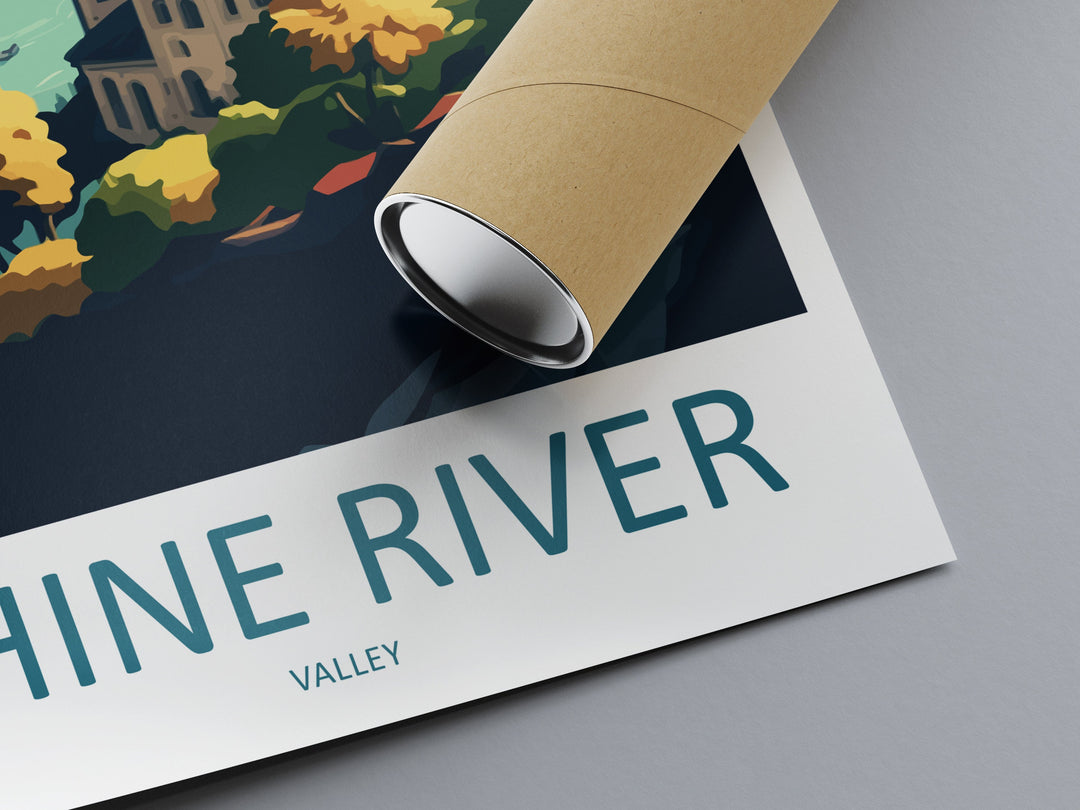 Rhine River Valley Travel Print Wall Art Rhine River Valley Wall Hanging Home Décor Rhine River Valley Gift Art Lovers Germany Art Lover