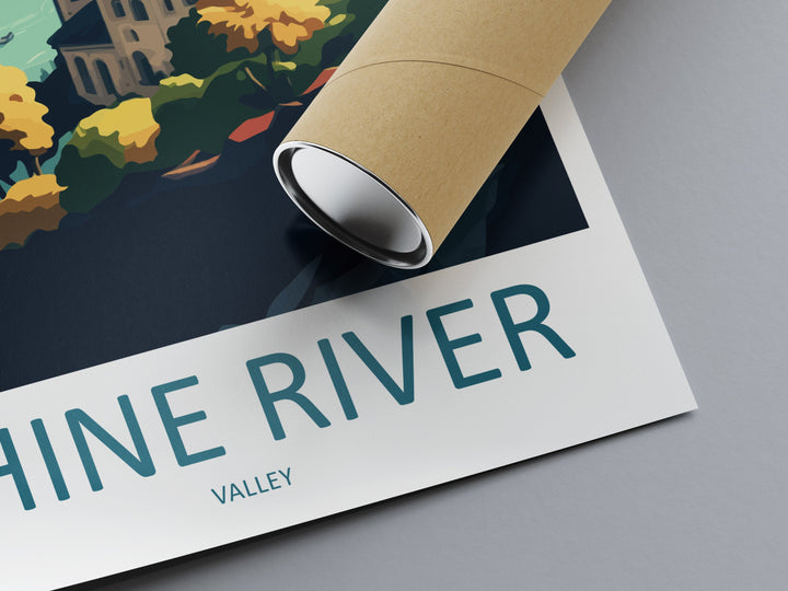 Rhine River Valley Travel Print Wall Art Rhine River Valley Wall Hanging Home Décor Rhine River Valley Gift Art Lovers Germany Art Lover