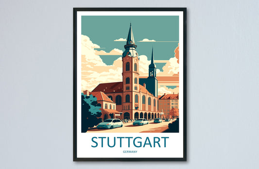 Stuttgart Travel Print Wall Art Stuttgart Wall Hanging Home Décor Stuttgart Gift Art Lovers Germany Art Lover Gift Stuttgart Wall Décor