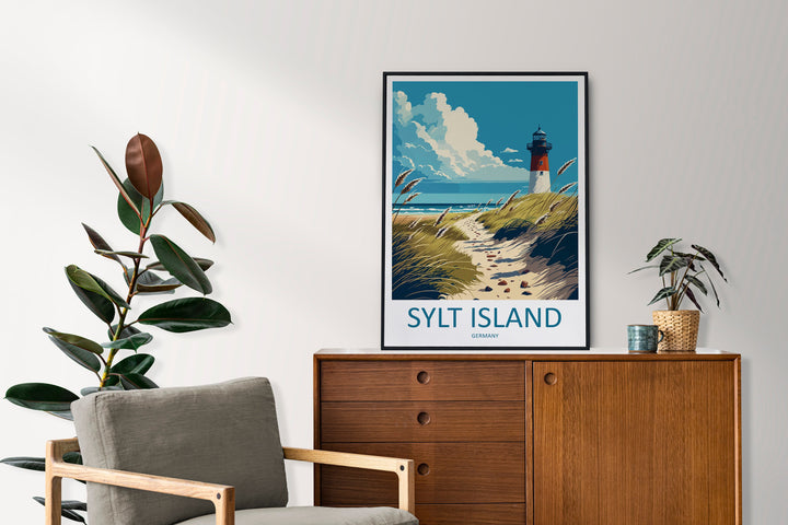 Sylt Island Travel Print Wall Art Sylt Island Wall Hanging Home Décor Sylt Island Gift Art Lovers Germany Art Lover Gift Sylt Island Art