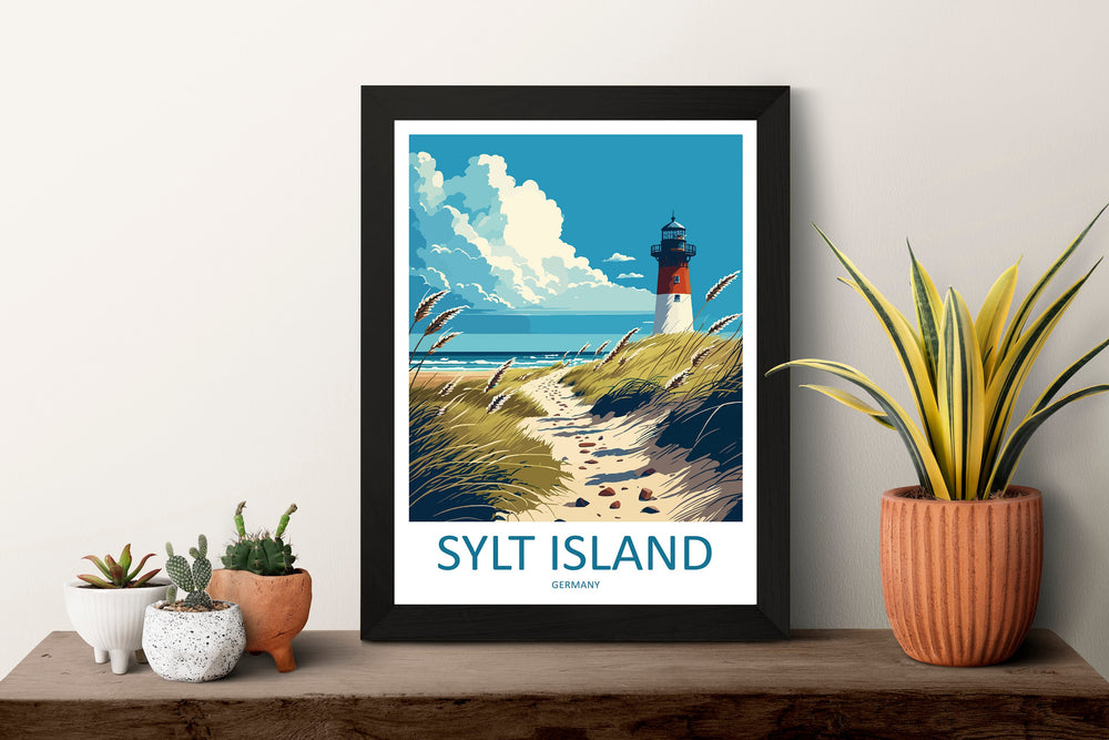Sylt Island Travel Print Wall Art Sylt Island Wall Hanging Home Décor Sylt Island Gift Art Lovers Germany Art Lover Gift Sylt Island Art