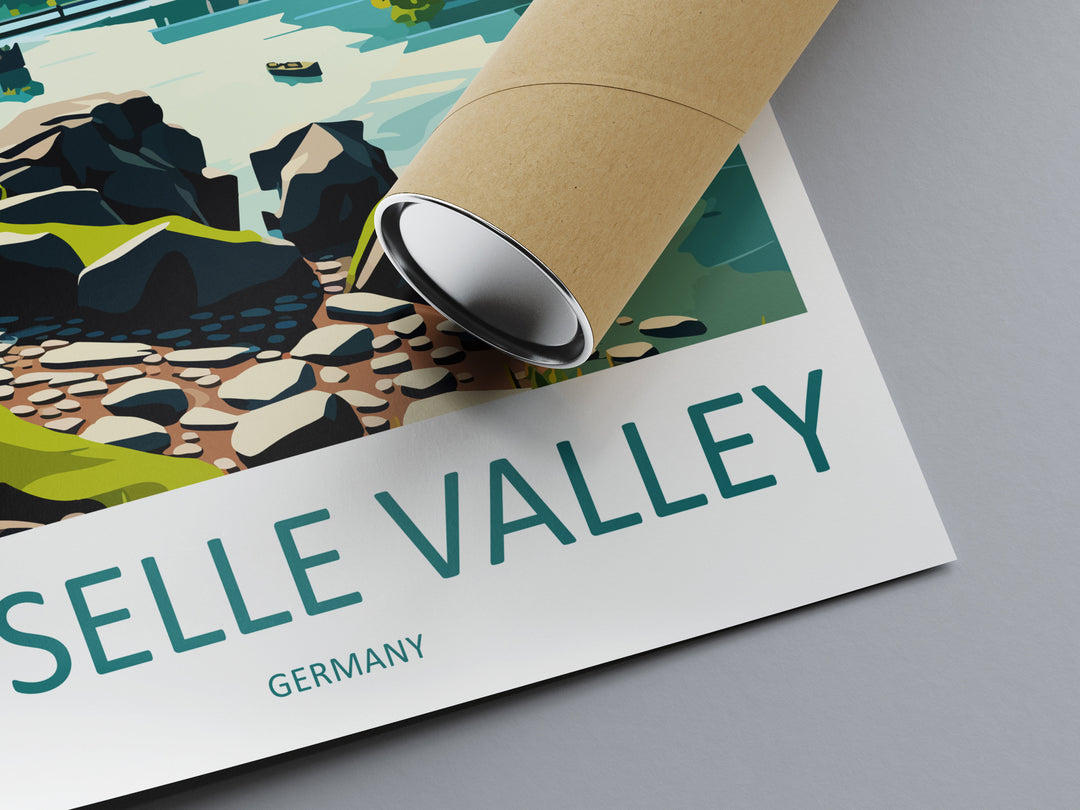 Moselle Valley Travel Print Wall Art Moselle Valley Wall Hanging Home Décor Moselle Valley Gift Art Lovers Germany Art Lover Moselle Valley