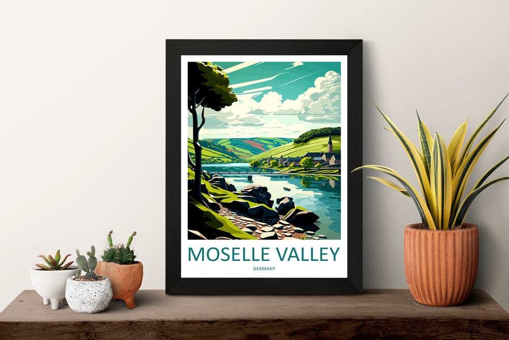 Moselle Valley Travel Print Wall Art Moselle Valley Wall Hanging Home Décor Moselle Valley Gift Art Lovers Germany Art Lover Moselle Valley