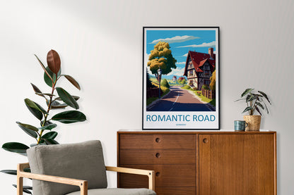 Romantic Road Travel Print Wall Art Romantic Road Wall Hanging Home Décor Romantic Road Gift Art Lovers Germany Art Lover Romantic Road Art