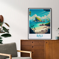Bali Travel Print Wall Art Bali Wall Hanging Home Décor Bali Gift Art Lovers Indonesia Art Lover Gift Bali Travel Art Poster