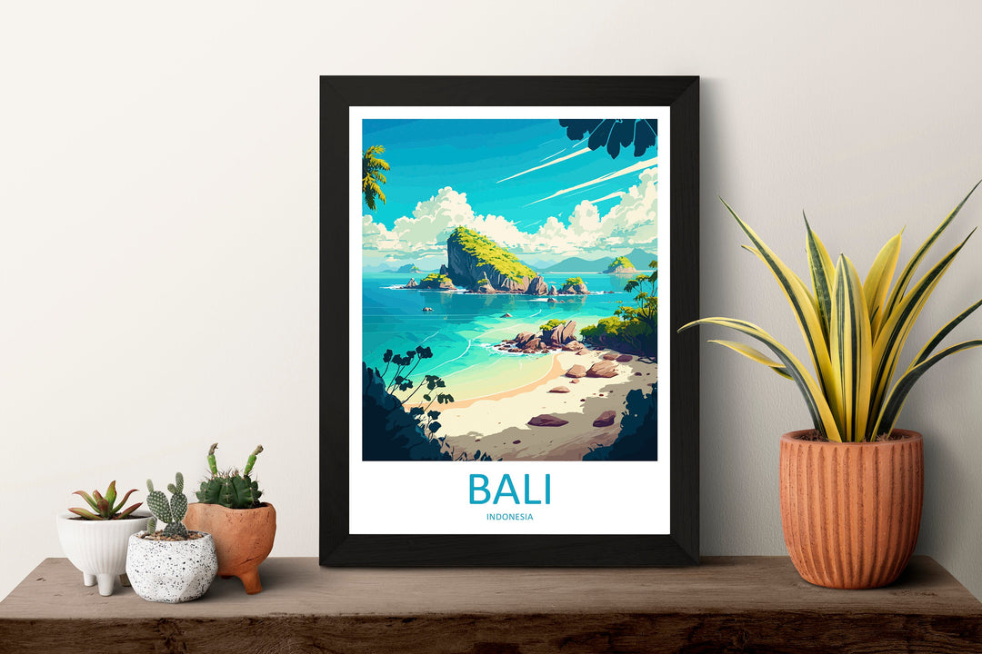 Bali Travel Print Wall Art Bali Wall Hanging Home Décor Bali Gift Art Lovers Indonesia Art Lover Gift Bali Travel Art Poster