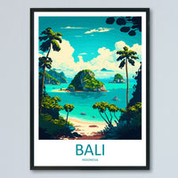 Bali Travel Print Wall Art Bali Wall Hanging Home Décor Bali Gift Art Lovers Indonesia Art Lover Gift Bali Travel Art Poster