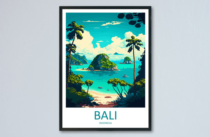 Bali Travel Print Wall Art Bali Wall Hanging Home Décor Bali Gift Art Lovers Indonesia Art Lover Gift Bali Travel Art Poster