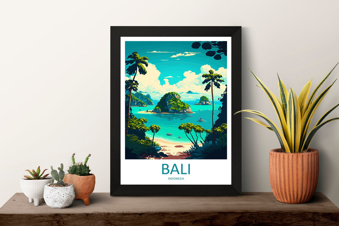 Bali Travel Print Wall Art Bali Wall Hanging Home Décor Bali Gift Art Lovers Indonesia Art Lover Gift Bali Travel Art Poster