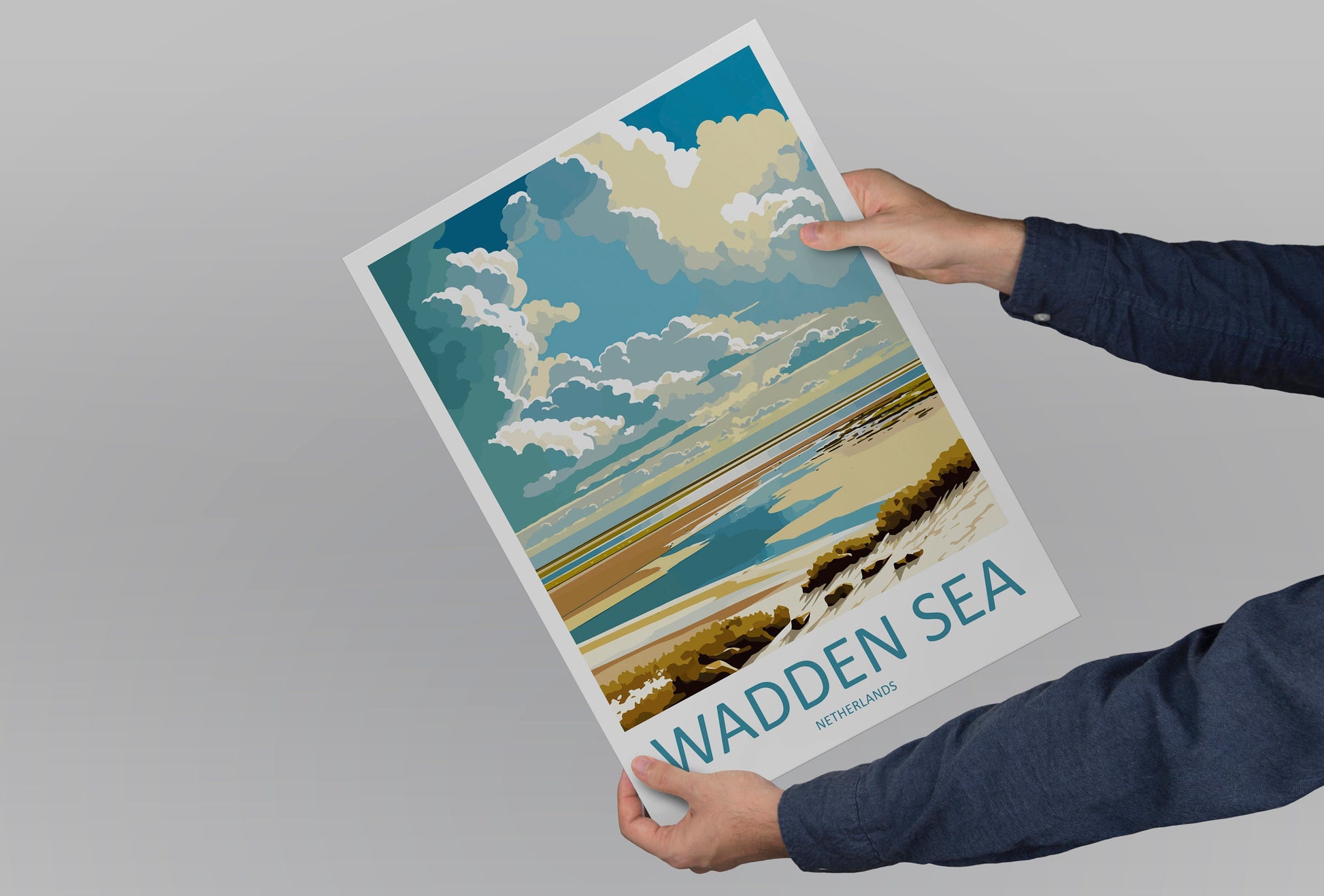 Wadden Sea Travel Print Wall Art Wadden Sea Wall Hanging Home Décor Wadden Sea Gift Art Lovers Netherlands Art Lover Gift Wadden Sea Travel